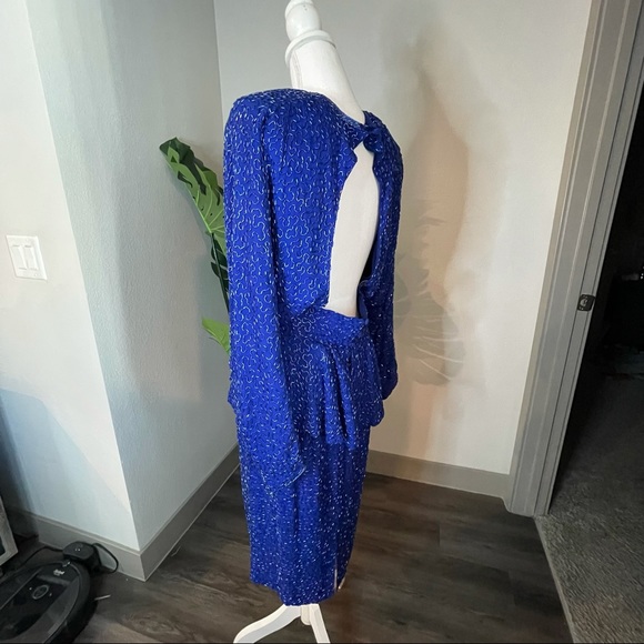 Vintage Lillie Rubin Dress, Fully Beaded Skirt Set, Two Piece, Evening Dress - Picture 5 of 16